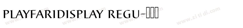 playfaridisplay regu字体转换